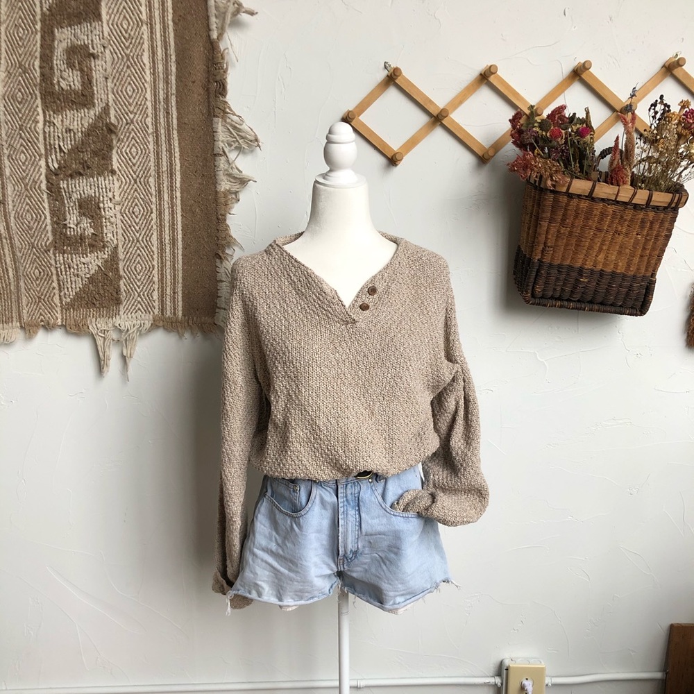 🌻Knit Woven Sweater